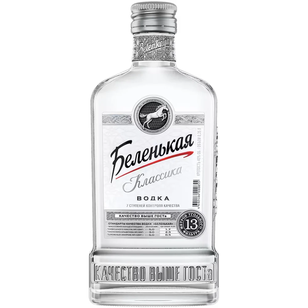 Водка Беленькая, 0,25 л — Россия