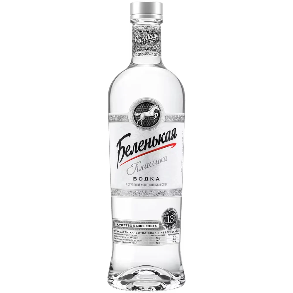 Водка Беленькая, 1 л — Россия