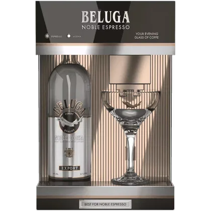 Водка Beluga Noble 0,7 л в подарочной упаковке + коктейльный бокал — Россия