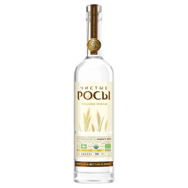 Водка Чистые Росы из ржаного зерна, 1 л — Россия