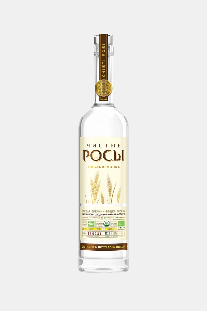 Водка Чистые Росы на ржаном зерне, 1 л — Россия