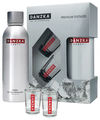 Водка Danzka Vodka 40% 0,7 л + 2 стопки — Германия