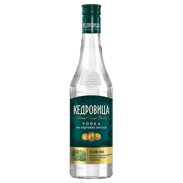 Водка Кедровица на кедровых орехах, 0,5 л — Россия
