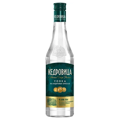Водка Кедровица на кедровых орехах, 0,5 л — Россия