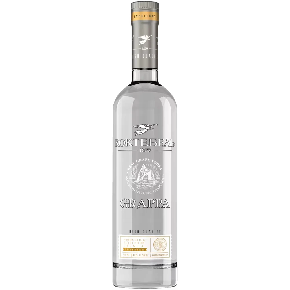 Водка Коктебель Grappa виноградная, 0,5 л — Россия
