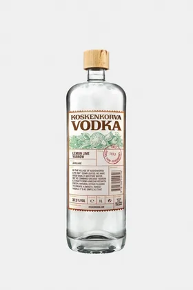 Водка Коскенкорва Лимон, Лайм, Тысячелистник, 1 л — Финляндия