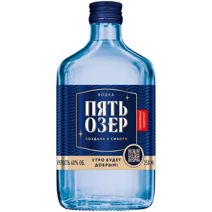 Водка Пять озер, 0,25 л — Россия