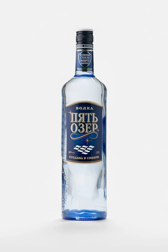 Водка Пять Озер, 1 л — Россия