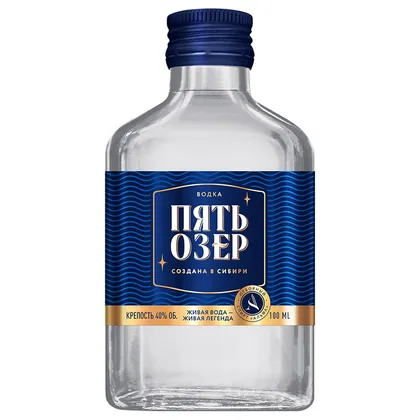 Водка Пять озер 40% 0,1 л — Россия