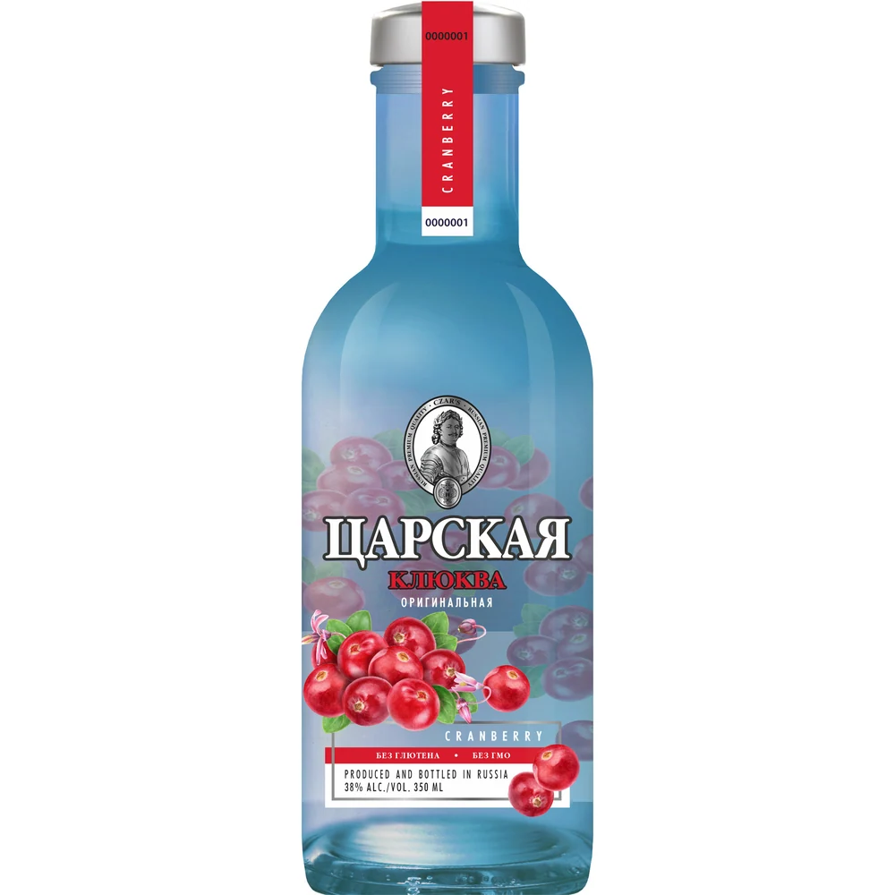 Водка Царская Оригинальная Клюква, 0,35 л — Россия