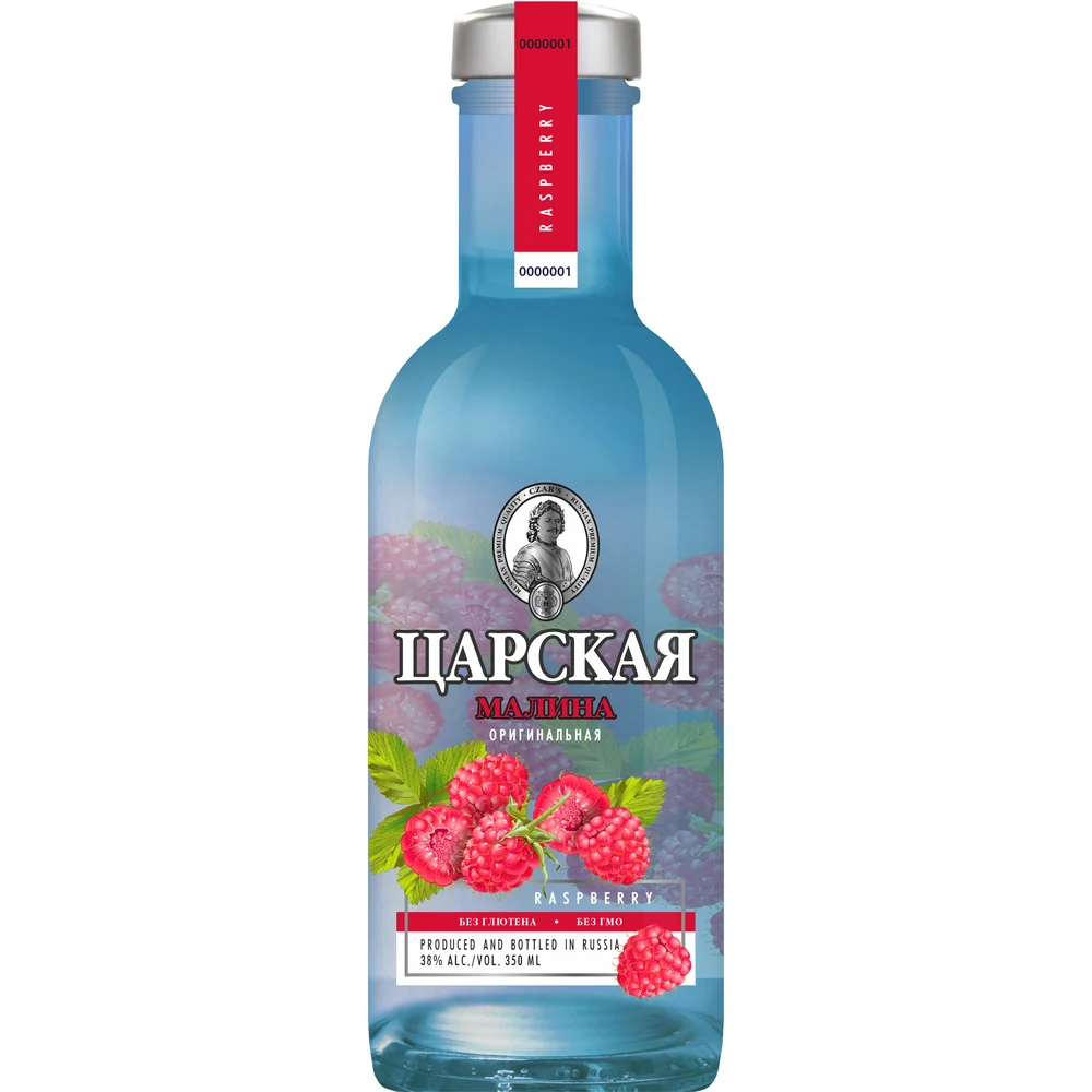 Водка Царская Оригинальная Малина, 0,35 л — Россия