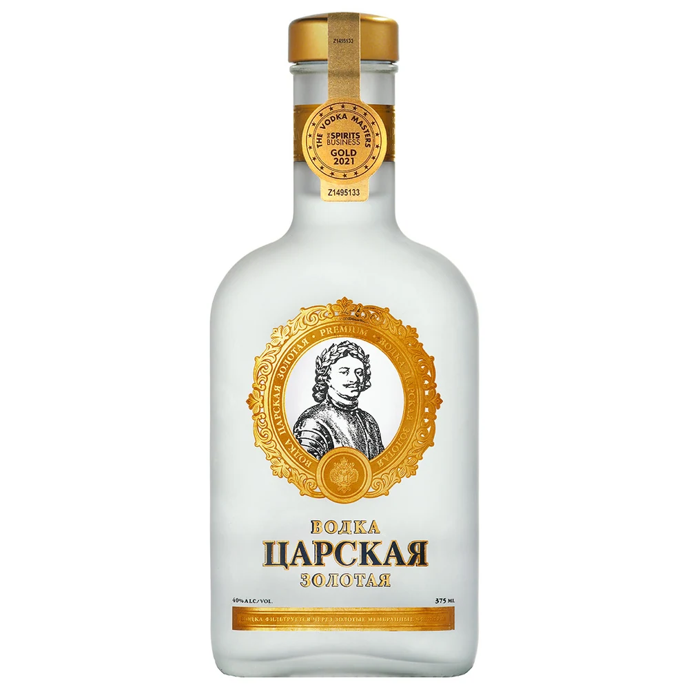 Водка Царская Золотая, 0,375 л — Россия