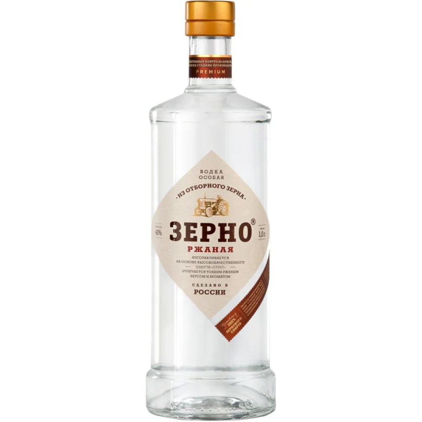 Водка Зерно Ржаная, 1 л — Россия
